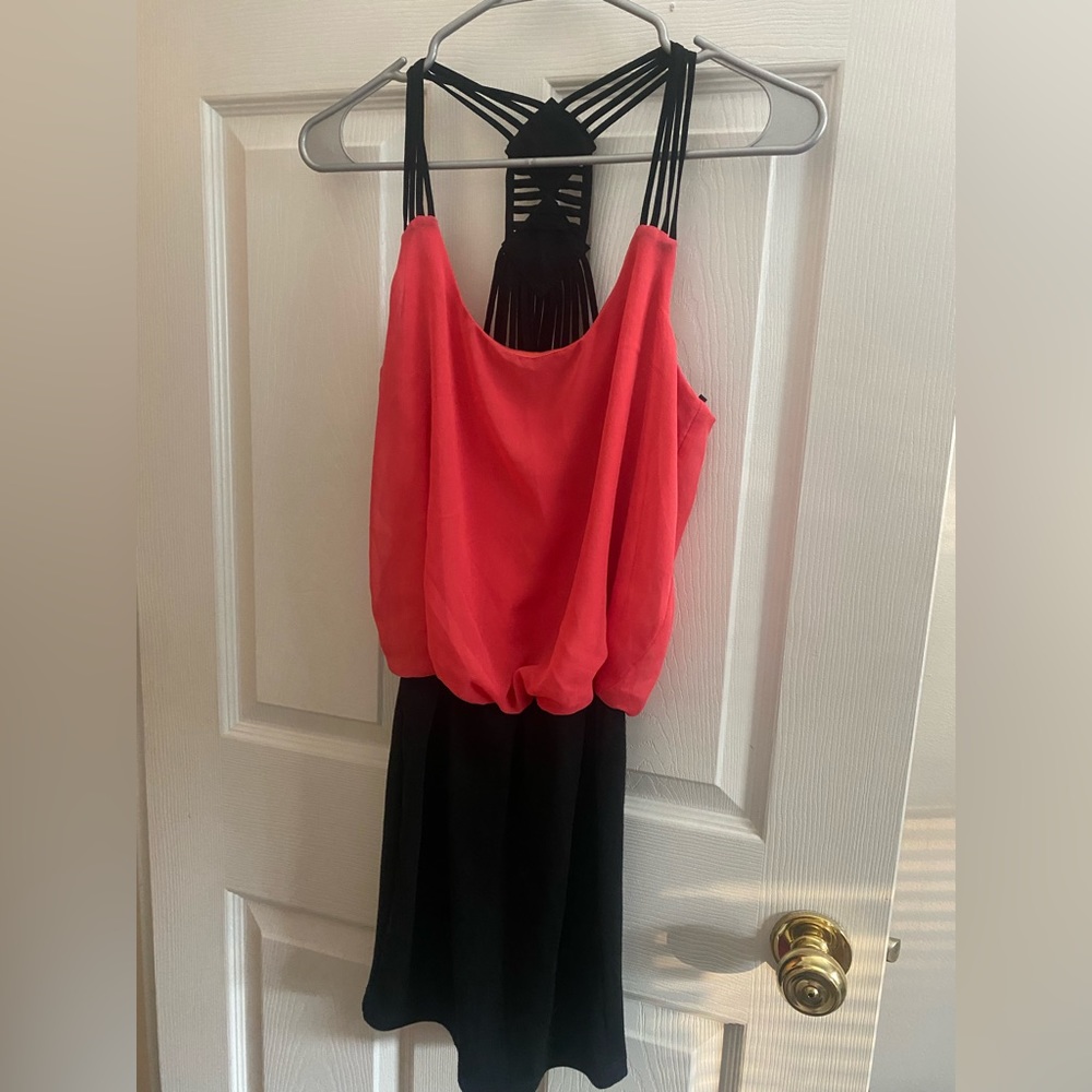 Coral bodycon dress